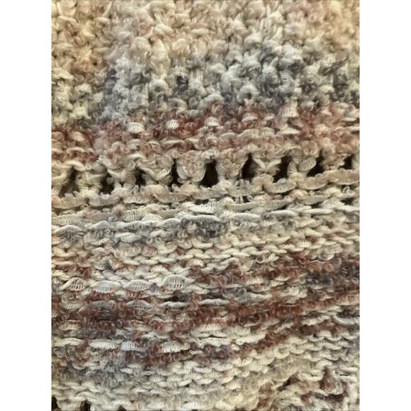 Chico’s Striped Mixed-Yarn Cocoon Cardigan Women’s Size M Open Front Curved Hem - Picture 4 of 11